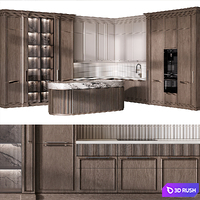 Kitchen in neoclassical style 81 3D Model Corona