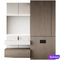 Bathroom Furniture 02 3D Model Vray, Corona