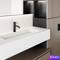 Bathroom Furniture 02 3D Model Vray, Corona