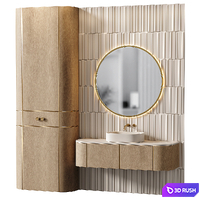 Bathroom furniture set 05 3D Model Vray, Corona