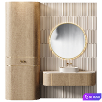 Bathroom furniture set 05 3D Model Vray, Corona