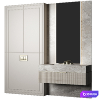 Bathroom Furniture 3D Model Vray, Corona