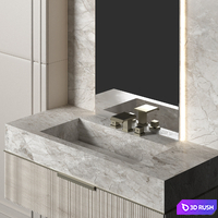Bathroom Furniture 3D Model Vray, Corona