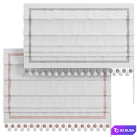 Roman blinds 42 (1500mm) with pompoms 3D Model Corona