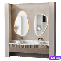 Bathroom furniture set 08 3D Model Corona