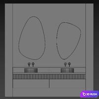 Bathroom furniture set 08 3D Model Corona