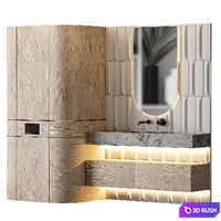 Bathroom furniture set 13 3D Model Corona