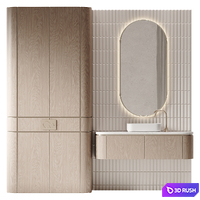 Bathroom furniture set 15 3D Model Corona