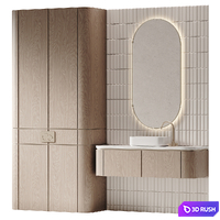 Bathroom furniture set 15 3D Model Corona