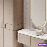 Bathroom furniture set 15 3D Model Corona