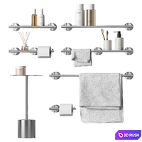 Bathroom accessories Tezza Art 3D Model Vray, Corona