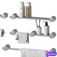 Bathroom accessories Tezza Art 3D Model Vray, Corona