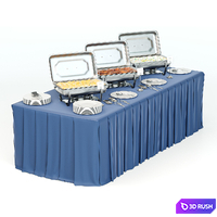 Open buffet set 01 3D Model Vray, Corona
