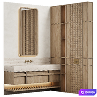 Bathroom furniture 31 modular in a modern minimalist style 3D Model Corona