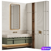 Bathroom furniture 31 modular in a modern minimalist style 3D Model Corona