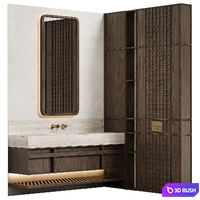 Bathroom furniture 31 modular in a modern minimalist style 3D Model Corona