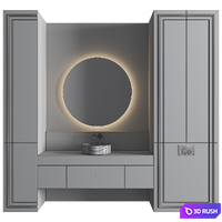 Bathroom Furniture Set 04 3D Model Vray, Corona