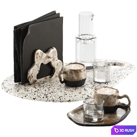 Decorative coffee set 02 3D Model Corona