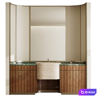 Bathroom furniture by Fauset Bathroom Mina set 152 3D Model Vray, Corona