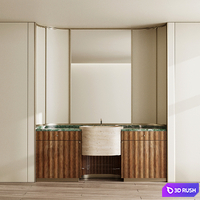 Bathroom furniture by Fauset Bathroom Mina set 152 3D Model Vray, Corona