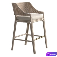 MCGUIRE Repose Barstool Barbara Barry 3D Model Corona