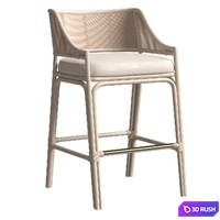 MCGUIRE Repose Barstool Barbara Barry 3D Model Corona