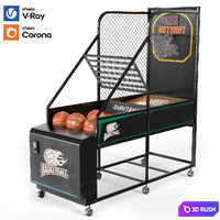 Arcade Basketball Game 3D Model Vray, Corona