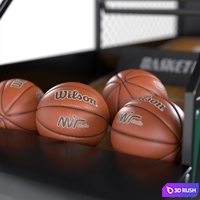 Arcade Basketball Game 3D Model Vray, Corona