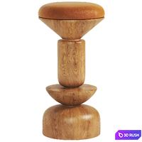 Imara Bar Stool 3D Model Vray, Corona