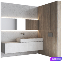 Bathroom Furniture 06 3D Model Vray, Corona