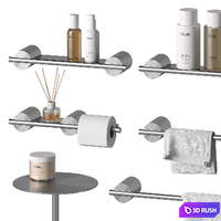 Bathroom accessories Tezza Art 3D Model Vray, Corona