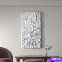 Plaster wall decor 3D Model Vray, Corona