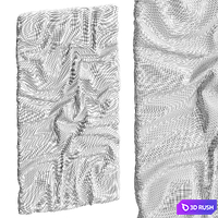 Plaster wall decor 3D Model Vray, Corona