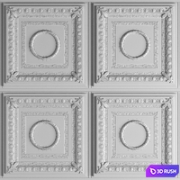 Classic ceiling with Regal Ceiling Tile 3D Model Corona