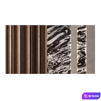 Wall 3D Panel 07 3D Model Corona