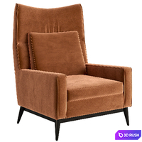 Embassy Bronze Brown Lounge Chair by Paul McCobb 3D Model Corona