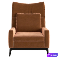 Embassy Bronze Brown Lounge Chair by Paul McCobb 3D Model Corona