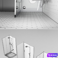 Shower room Ravak | 10 3D Model Vray, Corona