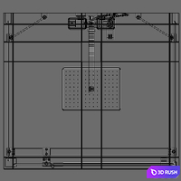 Shower cabin Essenza kdj + s and shower Touareg 2 3D Model Vray, Corona