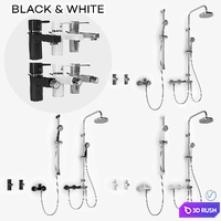 Set of faucets for the bathroom KLUDI ZENTA 3D Model Vray, Corona