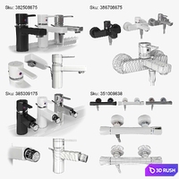 Set of faucets for the bathroom KLUDI ZENTA 3D Model Vray, Corona