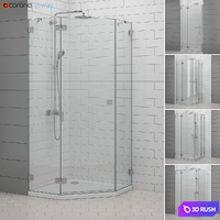 Shower enclosures and doors Radaway | Essenza 3D Model Vray, Corona