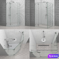 Shower enclosures and doors Radaway | Essenza 3D Model Vray, Corona
