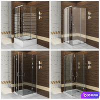 Besco Square Shower Set 3D Model Vray, Corona