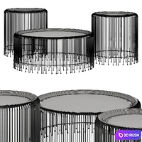 Lambert chouilly coffee tables 3D Model Vray, Corona