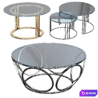 Glass coffee table Halmar VENUS d80 3D Model Vray