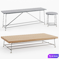 Flexform Any Day Outdoor Table 3D Model Corona