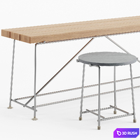 Flexform Any Day Outdoor Table 3D Model Corona