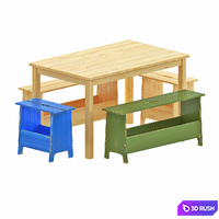 IKEA INGO table and PERJOHAN bench 3D Model Vray