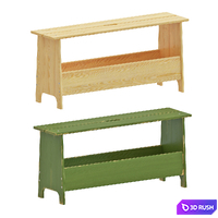 IKEA INGO table and PERJOHAN bench 3D Model Vray